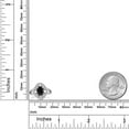 thumbnail image 3 of Gem Stone King 2.03 Ct Oval Black Sapphire 925 Sterling Silver Ring (Size 6), 3 of 4