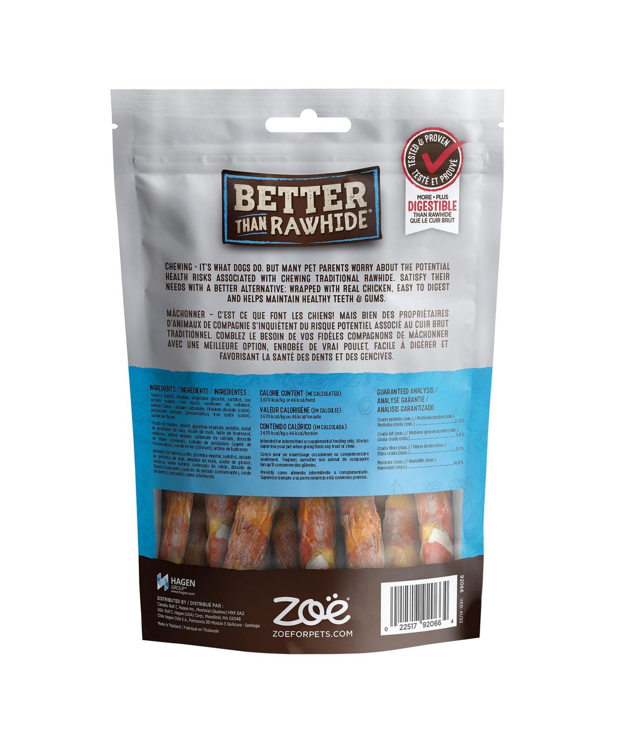 Zoe Better than Rawhide Twists Dog Chews, BBQ Chicken, 148 G