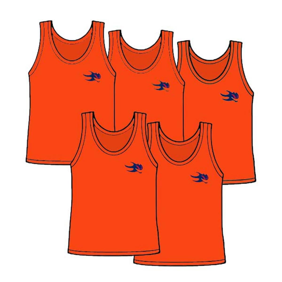 All Sport Pinnies for Adult in Pkg of 5 Vests. Orange. Fits Most Adult