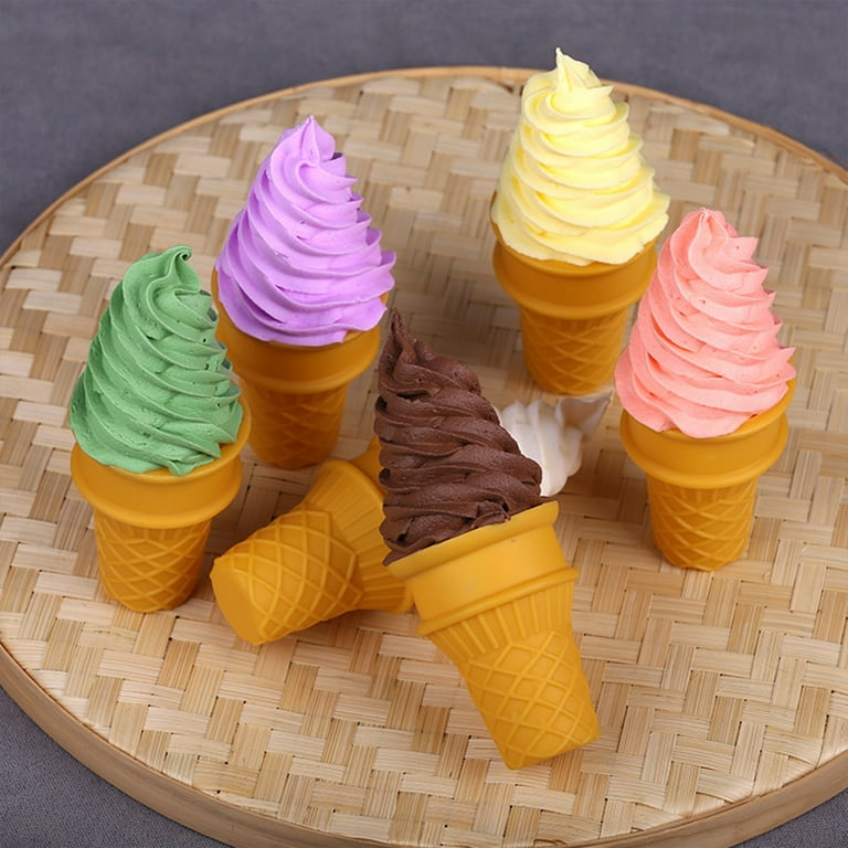 HGYCPP Colorful Realistic Fake Ice Cream Cone Window Display Model