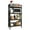 Black-27.6"L, variant on 25.6"L Metal Storage Shelves,4-Tier Storage Shelves Metal and Wooden Kitchen Shelves for Garage,Pantry,Kitchen