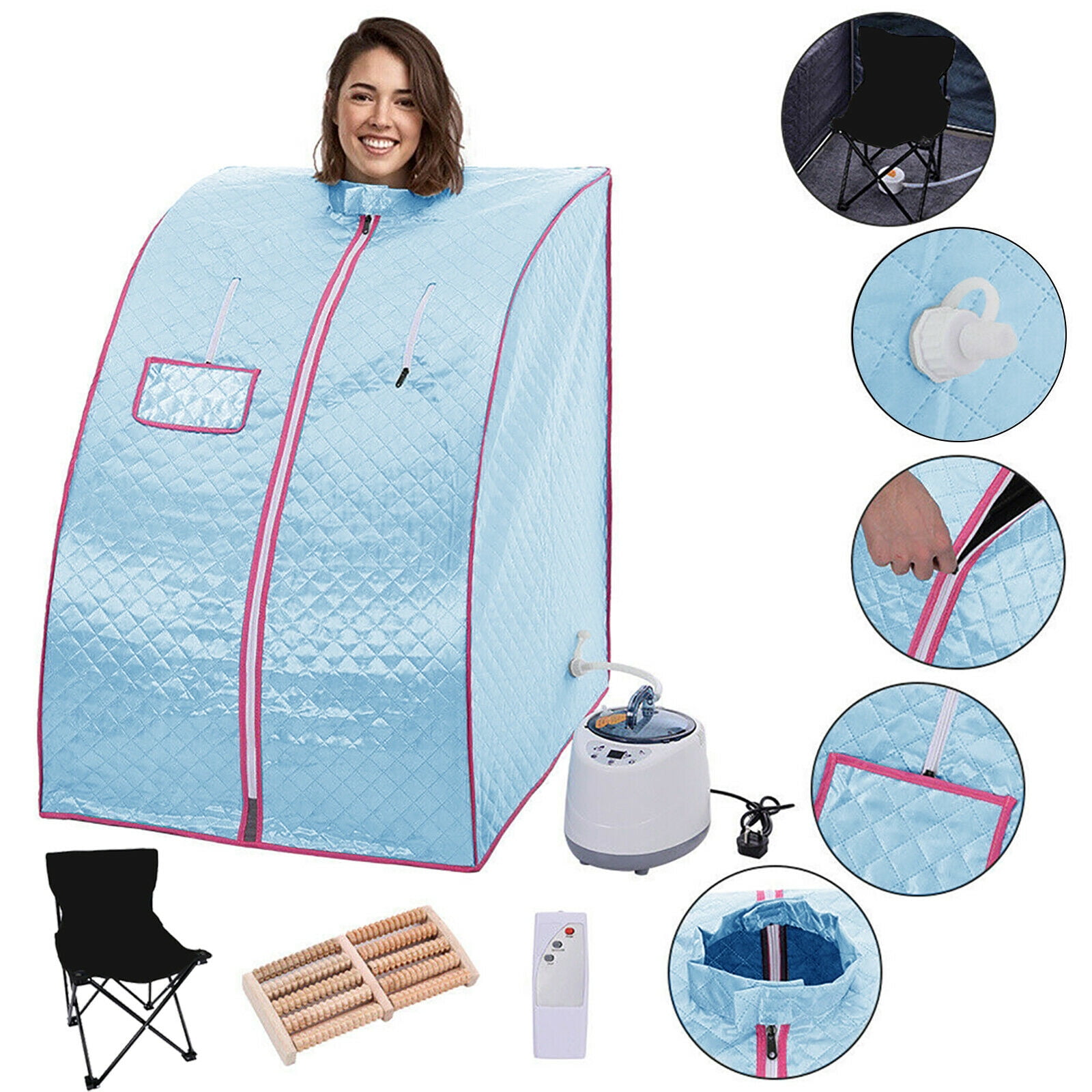 Details about   Portable Steam Sauna Home Full Body Spa Tent Steamer Weight Loss Detox 2 B e 72 