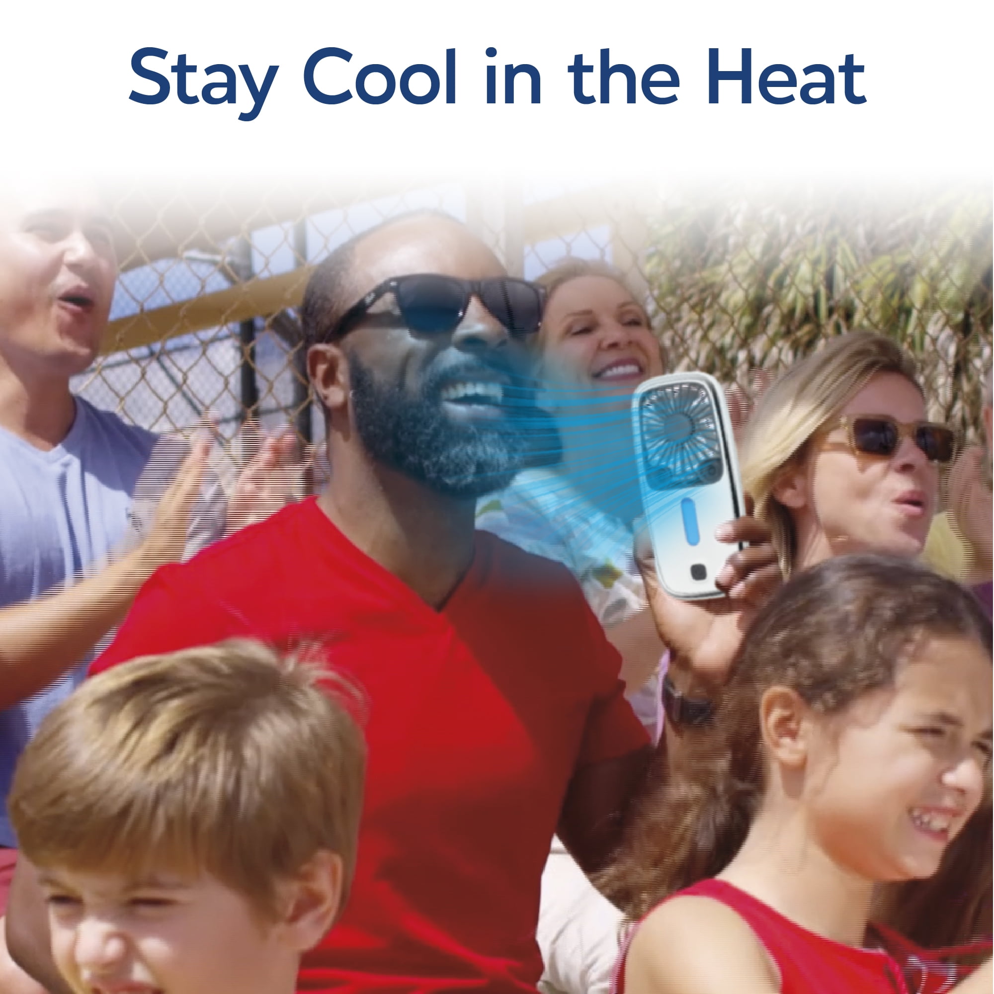 Arctic Air® Pocket Hand Fan, Portable Air Cooler, Dual Cooling Jets, Rechargeable, 3 Speeds