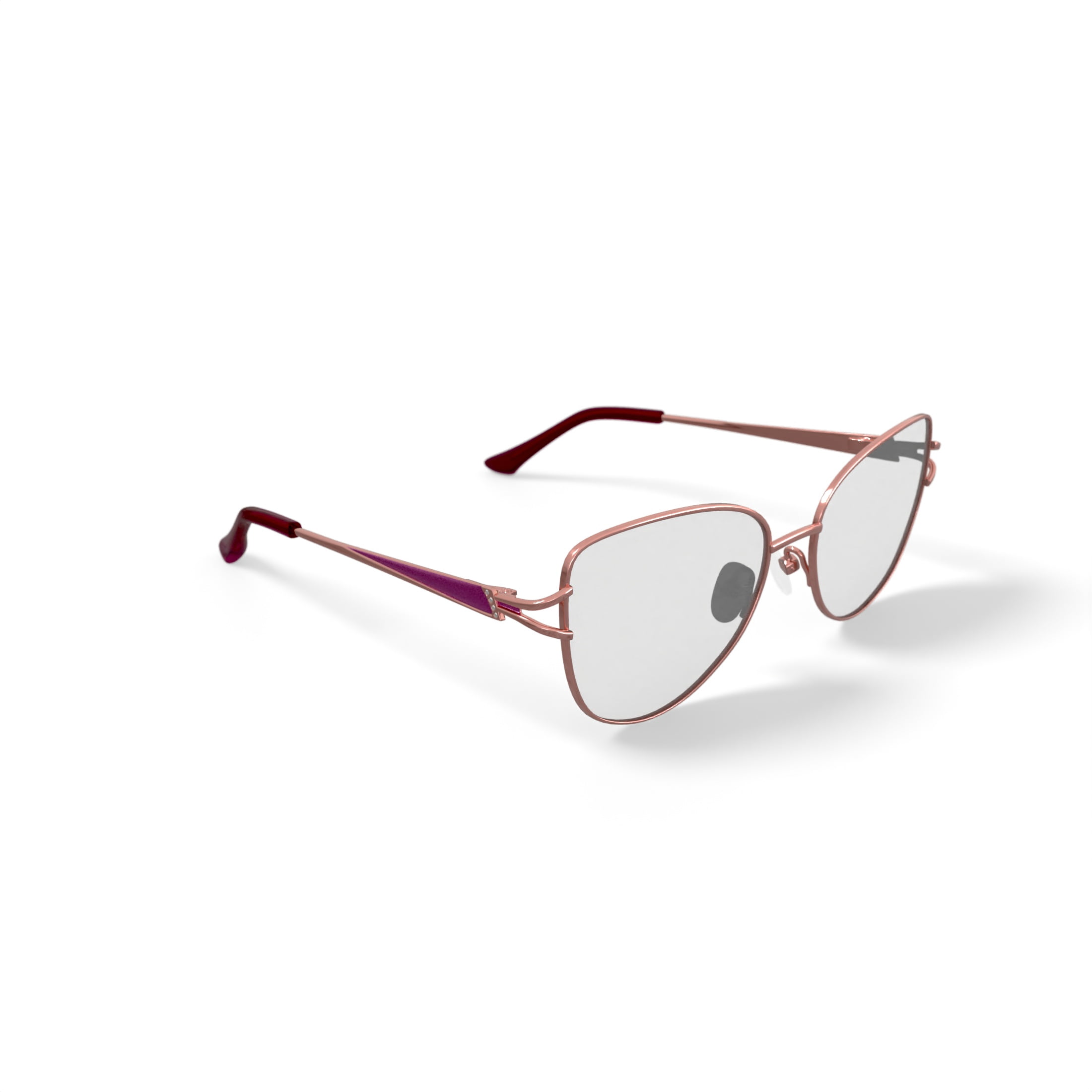Madison Avenue Women's CMAL131 Prescription Eyeglasses with Case, Rose Gold-Tone