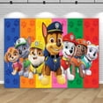 thumbnail image 4 of Fondo de cumpleaños de la Patrulla Canina, decoración para fiesta de niños, niñas y niños, fondo para fotografía, pancarta para evento de cachorros, póster, accesorios para estudio fotográfico, 4 of 5