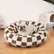 thumbnail image 3 of Cama para perro mediano | Cama elevada redonda de 50 x 50 cm para aliviar la ansiedad | Cama lavable de interior con forma de donut para perros medianos, 3 of 5