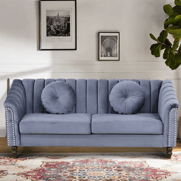 Aukfa 3 Seater Sofa Couch Set, Contemporary Living Room Sofa for Living Room Furniture Sets,Gray