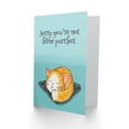 thumbnail image 2 of Get Well Soon Pun Cat Lover Kitten Feline Purrfect Greetings Card Plus Envelope Blank inside, 2 of 3