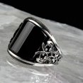 thumbnail image 5 of Xinyolin Couple Ring Carved Pattern - U Shape Men Women Long Lasting All Match Punk Style Ring for Dating, 5 of 8