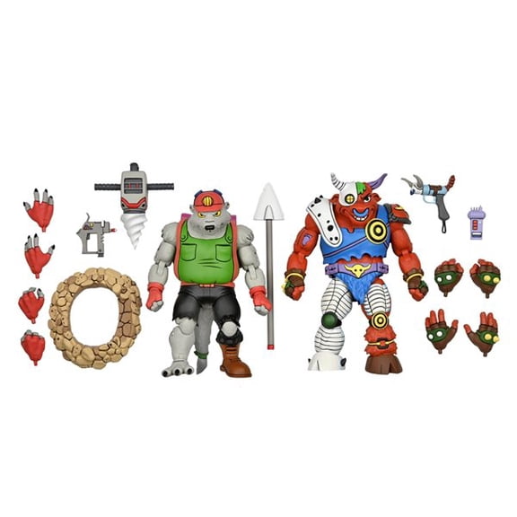 Collecticon Toys Teenage Mutant Ninja Turtles Child Dirtbag Groundchuck Action Figure, (2 Pack)