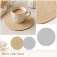 thumbnail image 4 of Anmrize 4 Pcs Accessoire de Table Rustique, Coussinet de Tasse Résistant à la Chaleur, Tapis de Tasse en Fibre Naturelle, sous-Verre Tressé Uni pour Boisson, sous-Verre Tressé Uni, sous-Verre Rond Tressé Naturel Uni, Coussinet de Boisson Style Ferme, D, 4 of 4