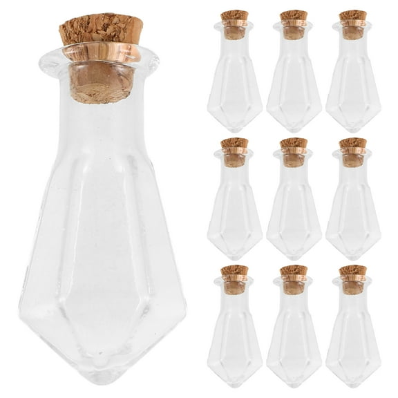 WHAMVOX 10 Pcs Small Cork Bottles Mini Wishing Model Tiny Child