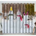 thumbnail image 1 of Cortinas Opacas ABPHQTO Lindo Muñeco de Nieve Bufanda Bosque 130 x 210 cm (Dos Piezas), 1 of 1