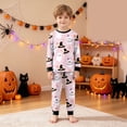 thumbnail image 3 of Enyan Halloween Pajamas Girls Kid Pajamas Pumpkin/Ghost Print Cute Long Sleeve Sleepwear Loungewear Pjs 2Pcs Set Little Girls Pajamas(8-9 Years), 3 of 7