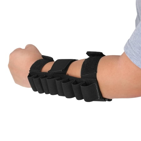 Tactical Forearm Rail - Tactical 8 Rounds Shotgun Shell Holder Carrier Shooters Forearm Sleeve Mag Pouch, Black