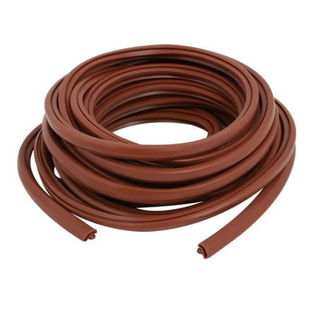 Unique Bargains 5Meter 5x8mm Rubber Roof Shape Door Frame Groove Weather Stripping Red Brown