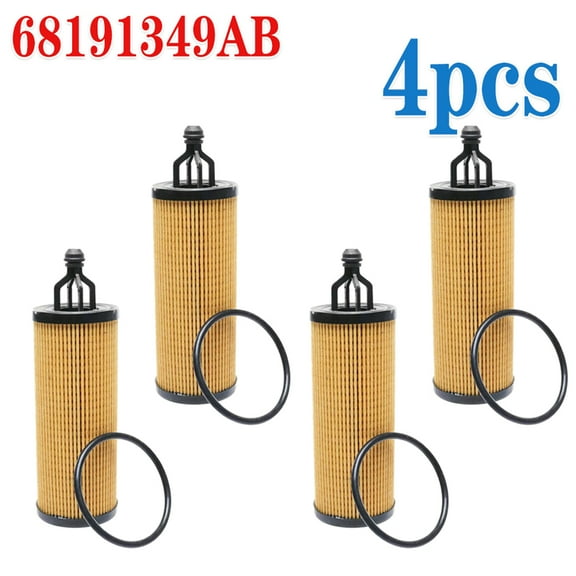 4Pc NEW 68191349AB For Chrysler Jeep Dodge RAM 3.2L 3.6L V6 Oil Filter Cartridge