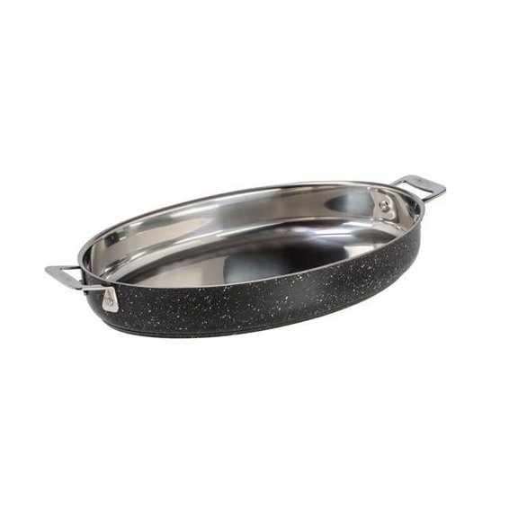 Bon Chef 60018GALAXY 4 qt Hotstone Galaxy Cucina Oval Augratin - Induction Bottom