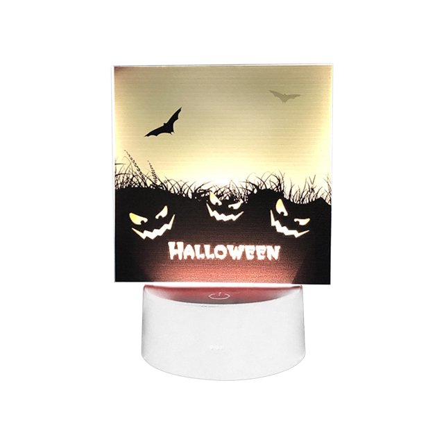 Diseño de escena de luz nocturna con patrón de murciélago de calabaza de Halloween Props Decoración nocturna Wmkox8yii fhajkh3493