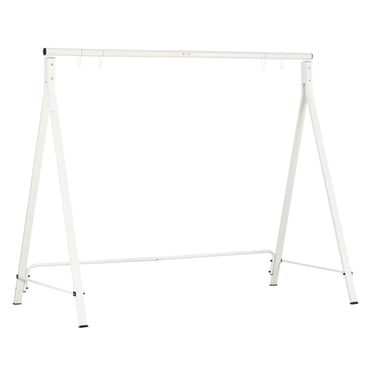 Metal Swing Stand - Heavy Duty 660 LBS Capacity - Outdoor Swing Frame for Porch, Patio, Lawn - White