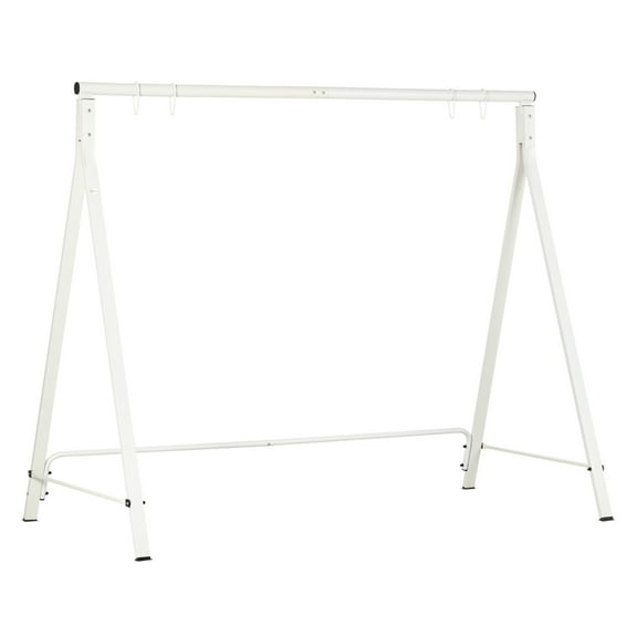 Metal Swing Stand - Heavy Duty 660 LBS Capacity - Outdoor Swing Frame for Porch, Patio, Lawn - White