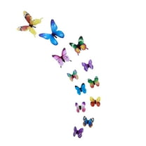 LAMIRO Glow Butterfly Wall Decor Stickers,12Pcs Luminous Butterfly Wall Decals Colorful Wall