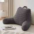 thumbnail image 1 of Reading Pillow Backrest Pillow with Shded Memory Foam for Adult & Children Designed for Bed and Couch Sitting Up Includes Arms Pockets and Washable Cover Off, 1 of 7