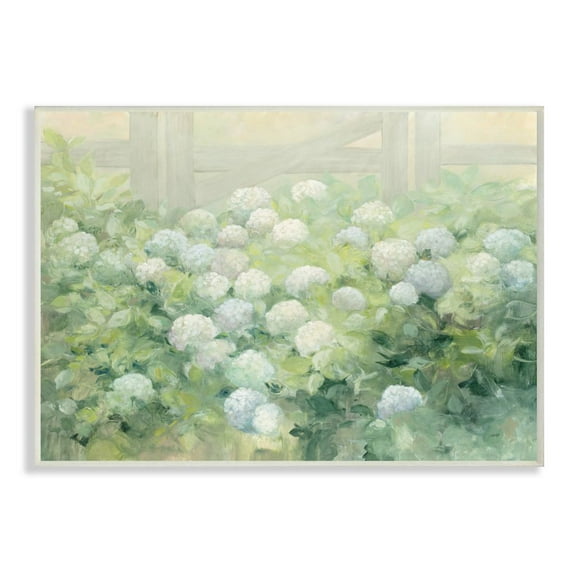 Stupell Industries Floral Blue White Hydrangea Garden Farmhouse Painting Unframed Art Print Wall Art, 10x15, by Julia Purinton