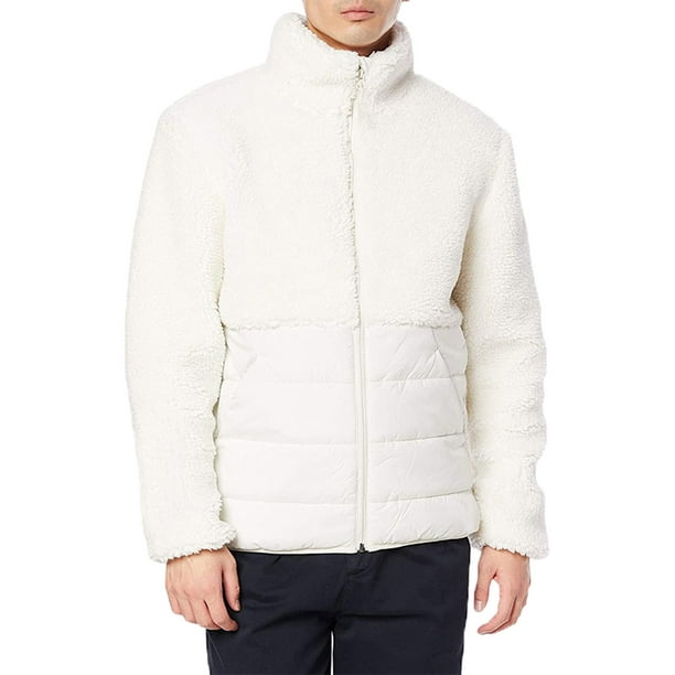 Hombres Casual Color sólido Cremallera Bolsillo Moda Fleece Chaqueta Básica Outwear Abrigo Pompotops oipoqjl18779