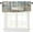 Abstract, variant on Rustic Tan Brown Abstract Valance Curtains,Wood Blackout Print Rod Pocket Window Treatment Short Curtains for Kitchen Living Room Restaurant Cafe Decor 54x18inch