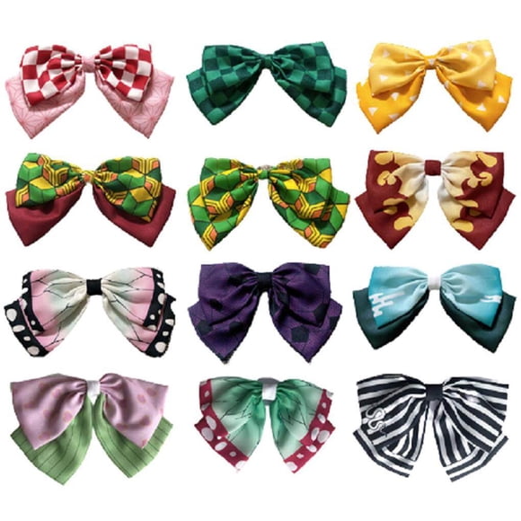 4 Pcs Japanese Anime Hair Rings Lovely Bowknot Hair Rings Hair Ring Cosplay Accessories Gift for Anime Fans