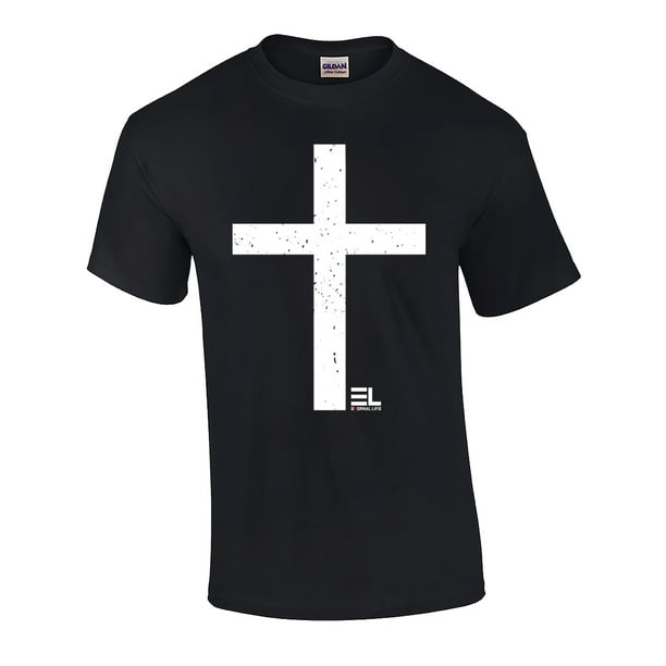 Eternal Life - Christian Cross Graphic Short Sleeve T-shirt - Walmart ...