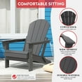 thumbnail image 3 of Paradise Outdoor Folding Poly Adirondack Chair, 3 of 13