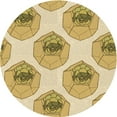 thumbnail image 1 of Ahgly Company Machine Washable Indoor Round Transitional Dark Golden Rod Brown Area Rugs, 5' Round, 1 of 7