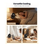 Warmco Small USB Desk Fan with Touch Control, Plug-in Personal Fan, Black