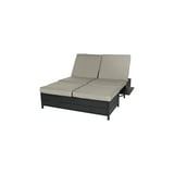 Mainstays Cushion Steel Outdoor Chaise Lounge - Tan/Black - Walmart.com
