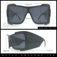 thumbnail image 3 of XXL Curved Wrap Around Rectangular Thick Arm Sport Plastic Sunglasses, 3 of 8