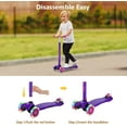 thumbnail image 4 of RideVOLO K01 Trottinette à Propulsion Adaptée aux 3-8 Ans, Roues en PU Clignotantes, 3 Hauteurs Réglables, Roulements de Roues ABEC-7, Plateau Extra-Grand de 5,1 Pouces, Charge Max 110 Lb (Violet), 4 of 9