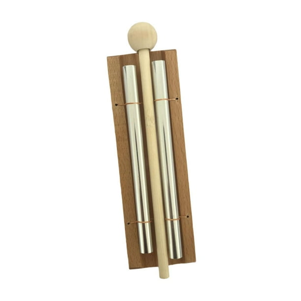 Campana de viento portátil, instrumento musical de regalo, campana de meditación para 2 tonos