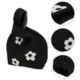 thumbnail image 3 of Unique Bargains 1 Pc Knitted Wrist Bag Openwork Flower Gift Bag Black, 3 of 5