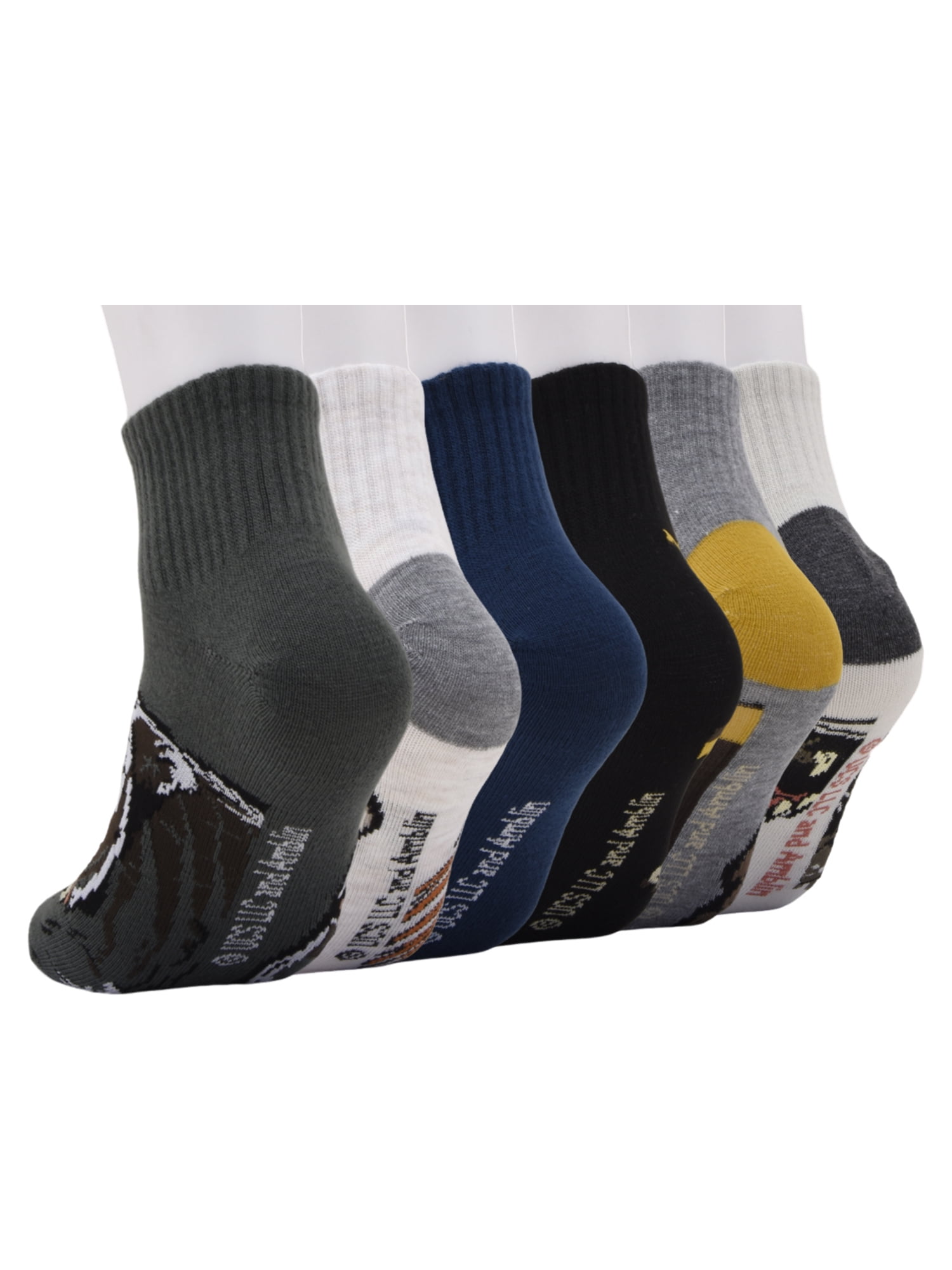 Jurassic Park Ankle Socks, 6-Pack, Boys Sizes M Boys