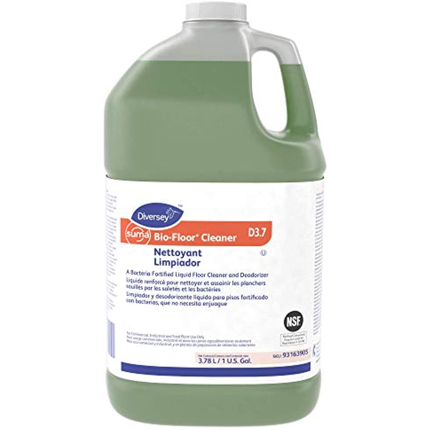 Diversey 93163905 Suma Bio Floor Cleaner, Beneficial Bacteria With