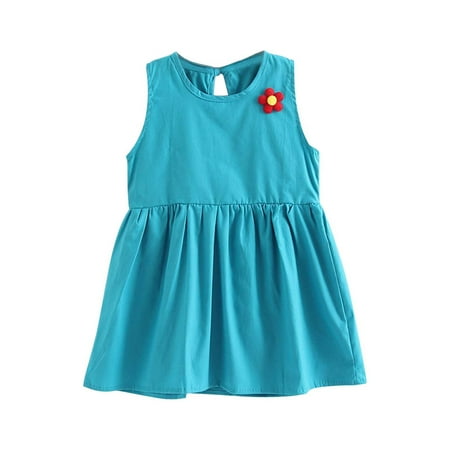 

XMMSWDLA Toddler Girl Clothes Deals Clearance Baby Girls Sleeveless Dress Tank Dress Children s Clothing