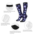 thumbnail image 3 of Naloa Skull flower leaf purple Thigh High Socks Extra Long Stretchy Sock Women Over Knee High Opaque Stocking Daily Wear, 3 of 6