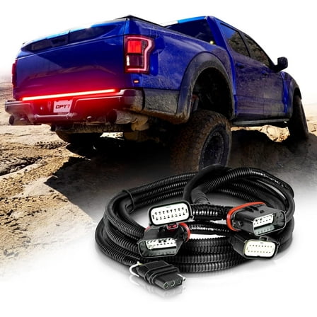 OPT7 Easy Connect Tailgate Light Bar Harness for 2015-2020 F150 with BLIS