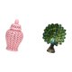 thumbnail image 5 of Jarrón de cerámica para jengibre, tarro de almacenamiento de , estatua decorativa de , figura de resina con tapa para estante de esc, 5 of 8