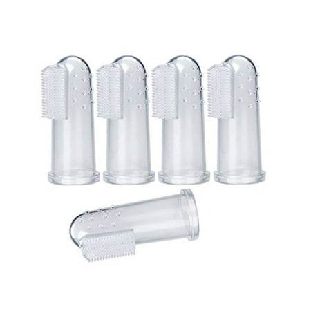 5pcs Baby Toothbrush Oral Massager Infant Finger Teething Brush for Teeth (Best Way To Clean Teeth Without Toothbrush)
