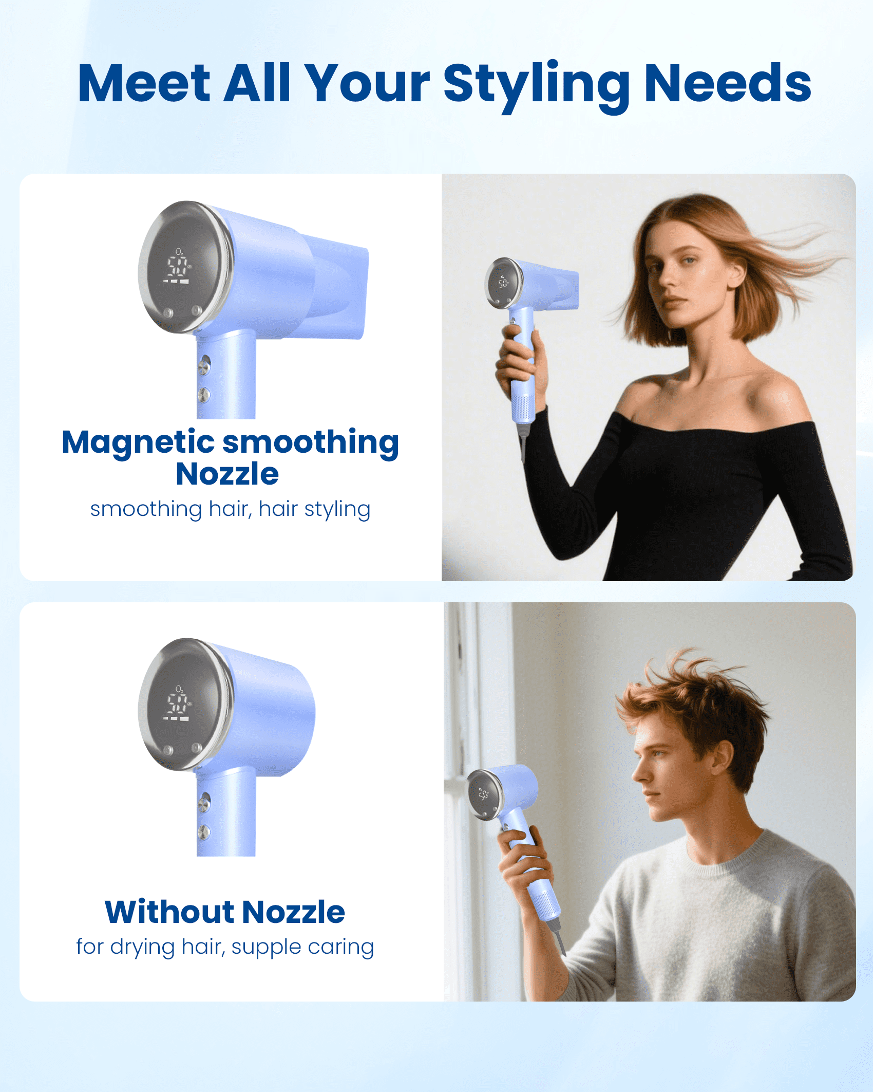 EasyMart Negative Ionic Hair Dryer – 110,000 RPM Hair Dryer for Fast Drying,Negative Ion Technology for Frizz Control & Shiny Hair,Low Noise & Lightweight for Home & Travel