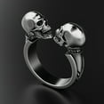 thumbnail image 2 of Womens Skull Ring Open Mouth Alloy Statement Jewelry, 2 of 6