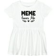 thumbnail image 3 of Inktastic Meme Loves Me Baby Clothes Girls Baby Dress, 3 of 5